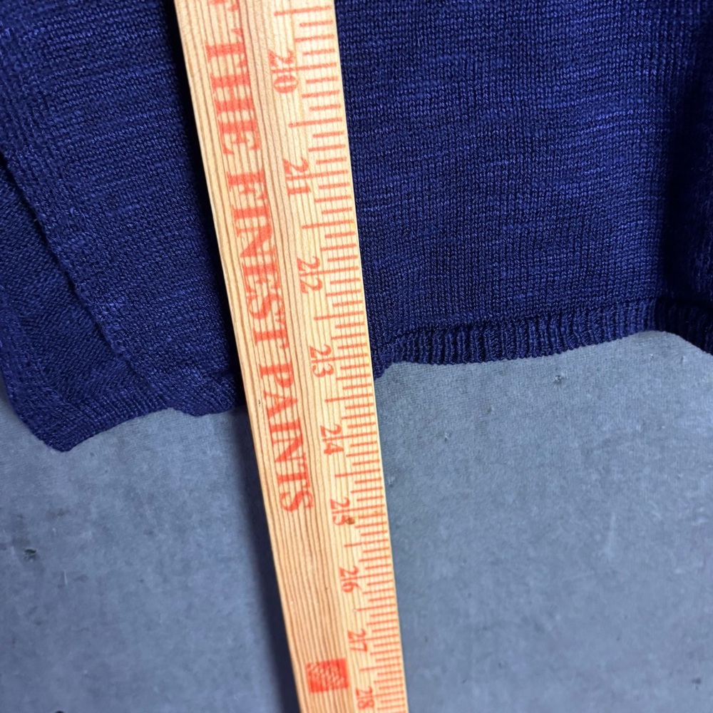 Free People Beach V-Neck Indigo Sleeveless Oversized Knit Sweater Women’s Sz XS - Picture 6 of 9
